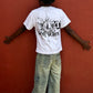 “KC Guitar” Distressed White Tee