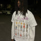 “KC Guitar” Distressed White Tee